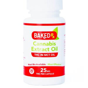 Baked Edibles 25mg THC Caps